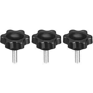 uxcell Clamping Handle Screw Knobs M4 x 16mm Thread - 3 Pcs